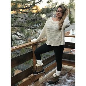 Cream Free People Sweater (L)